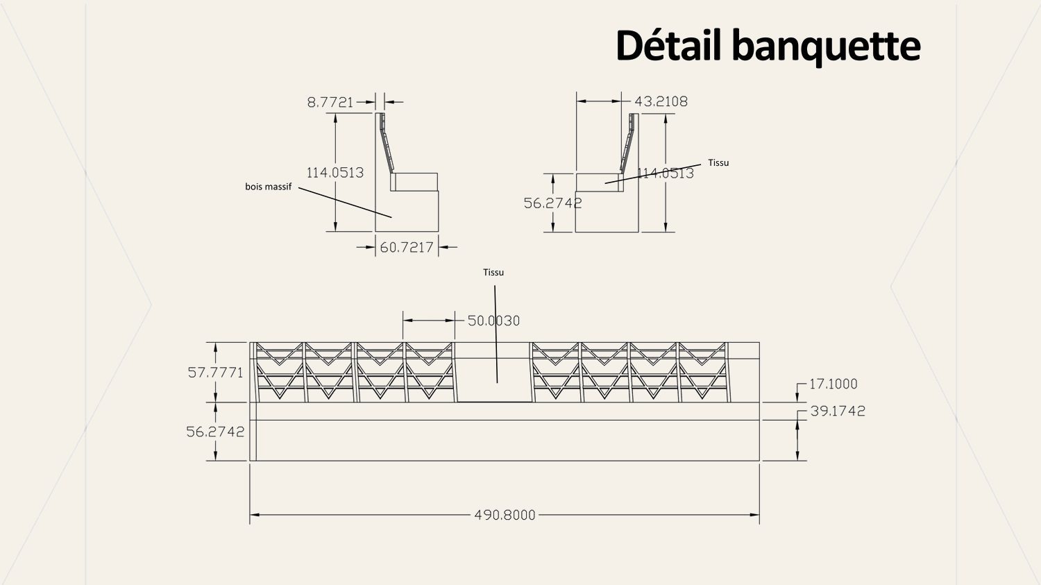 Détail banquette
