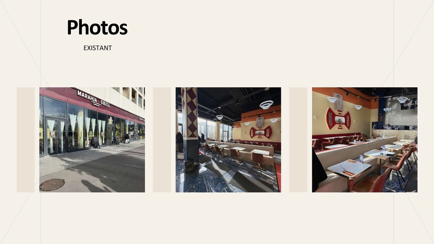 Photos du local existant