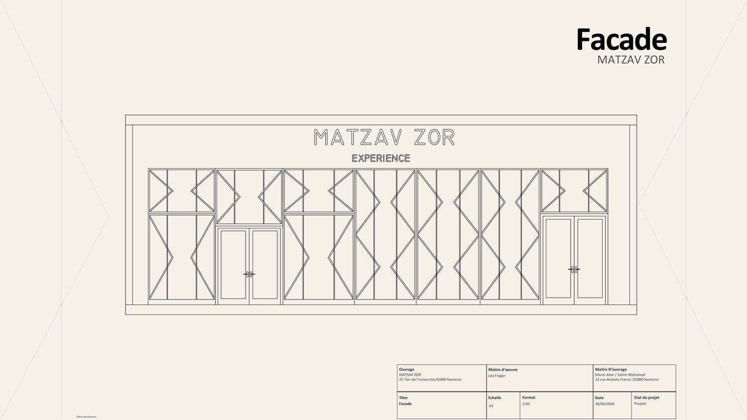 Façade Matzav Zor