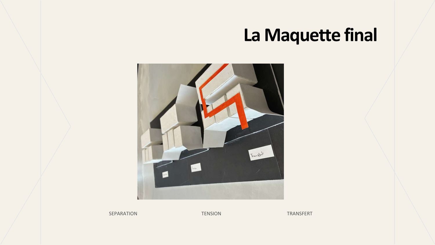 Maquette finale du concept