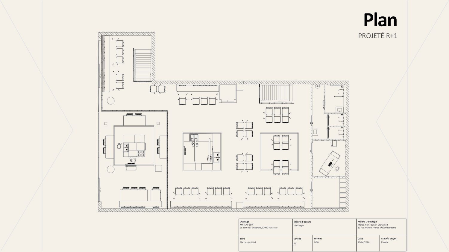 Plan projeté R+1