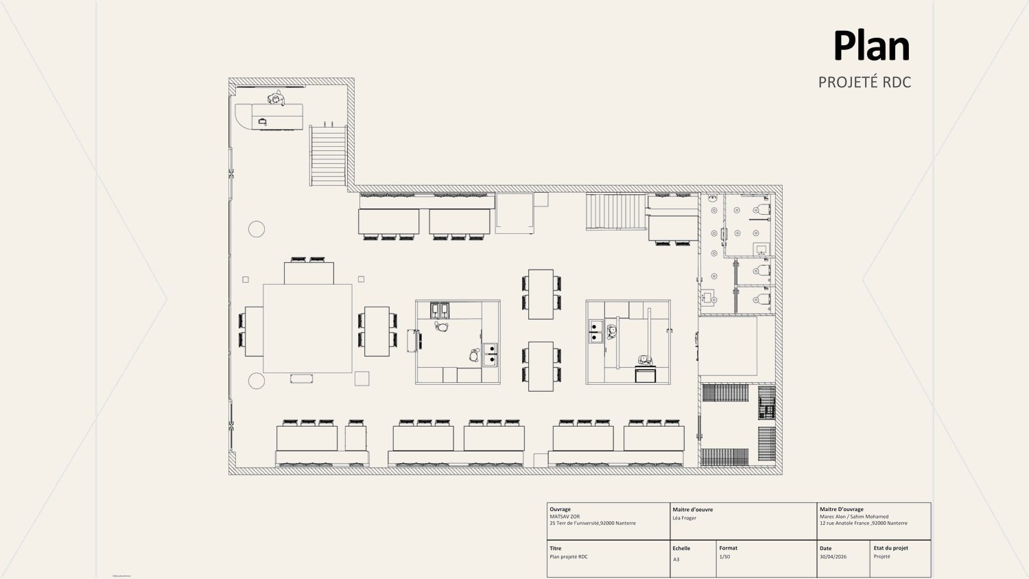 Plan projeté RDC