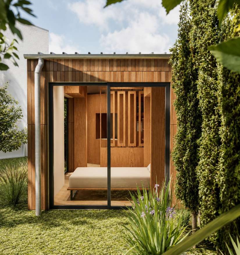 Rendu 3D intérieur et ouverture jardin